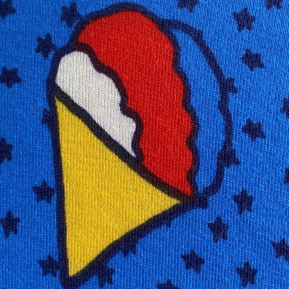 Lularoe Randy Print Shirt Top Women's Small Short Sleeve Popsicle Blue NEW - Picture 7 of 12